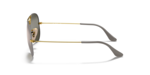 Hastes originais Ray-Ban RB3025 Aviator, cor 9154 · Dourado sobre superior cinzento mate